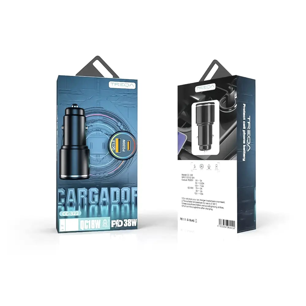 Auto punjac TREQA USB A + Type C CC-325