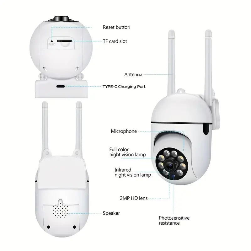 Bežična WiFi IP kamera 360 stepeni rotacija HD