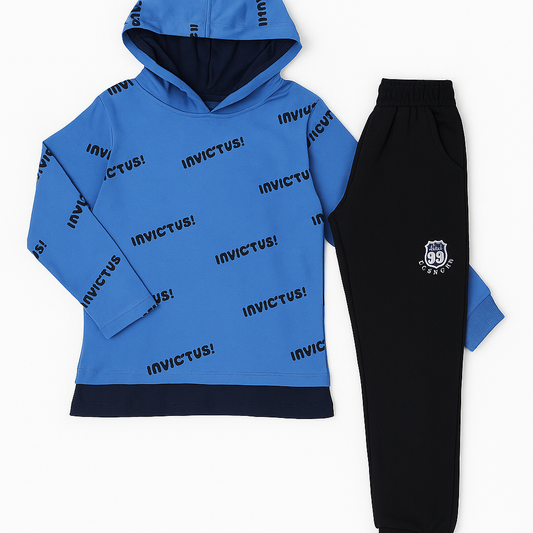 Dukserice sa kapuljačom za dečake invictus  BLUE