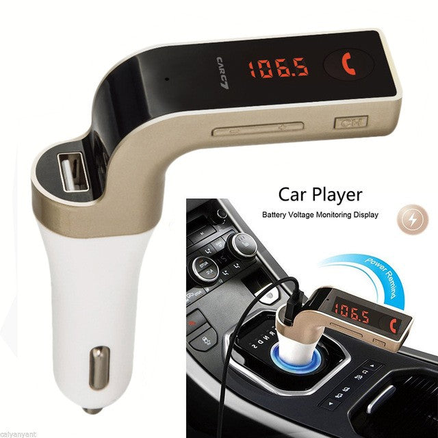 FM Transmitter + Bluetooth + Punjač za auto CARG7 – 3u1
