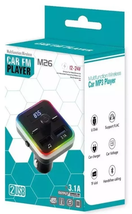 FM transmiter za kola, Bluetooth LED Display, PD20W+QC3.0, Brzo punjenje