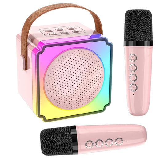 Karaoke/Zvučnik BT sa 2 mikrofona P8 ROZE-PLAVI