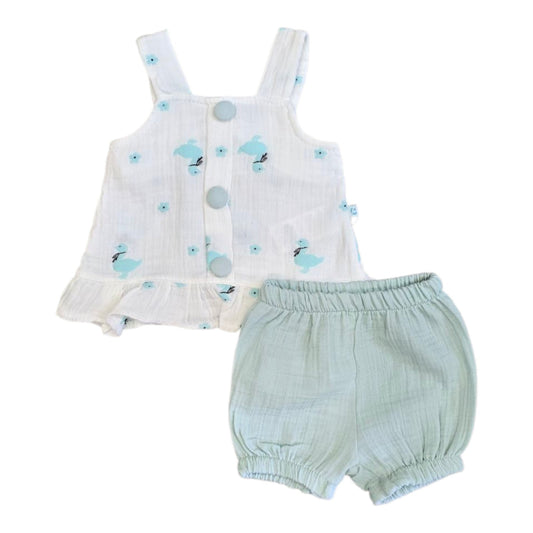 Komplet za bebe devojčice Šorc + bluza