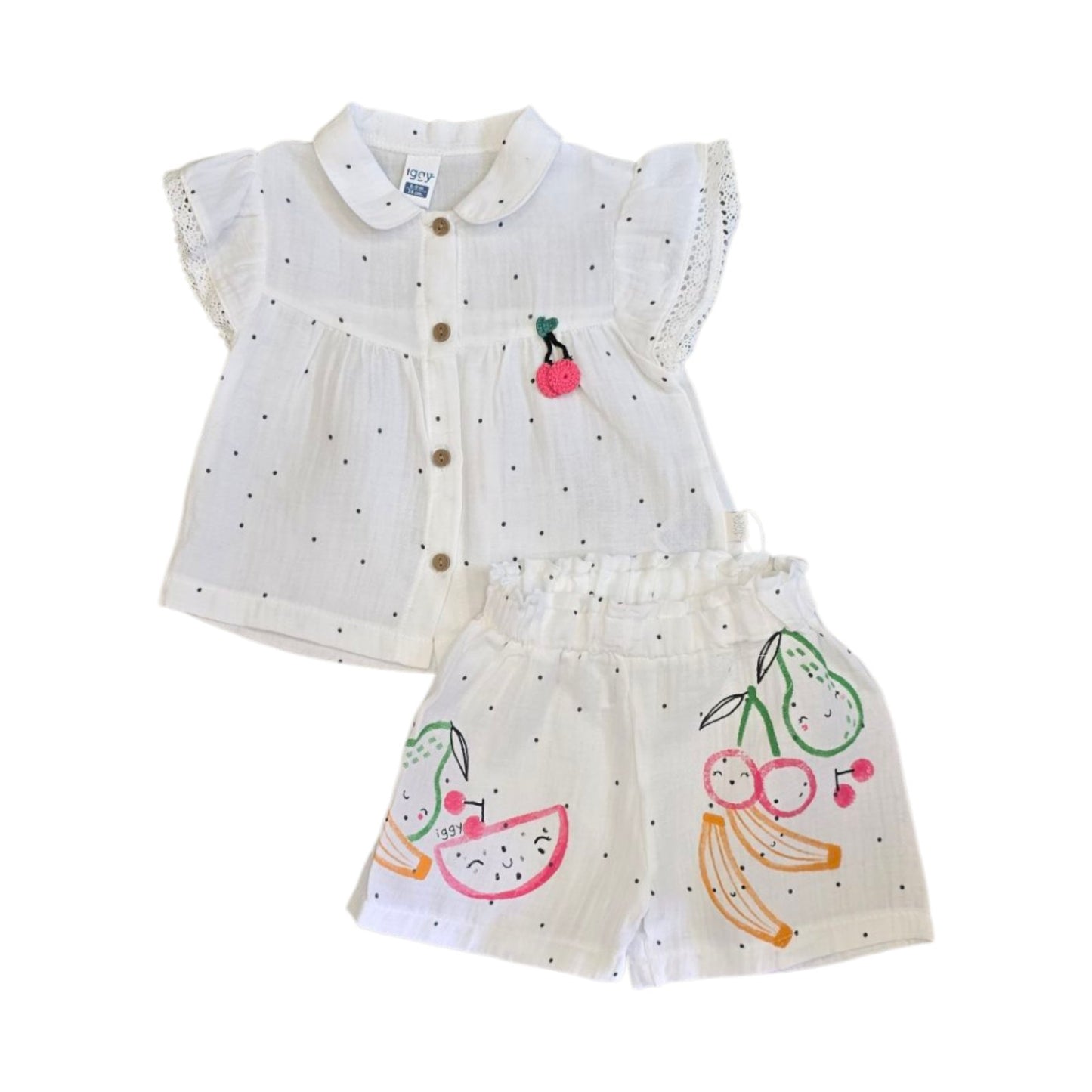 Komplet za bebe devojčice Šorc + bluza SUMMER WHITE