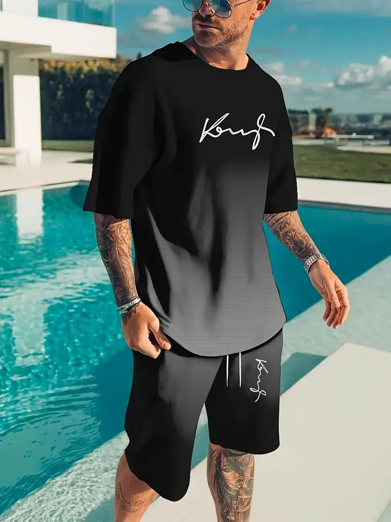 Muški komplet majica i šorc BLACK SHADES