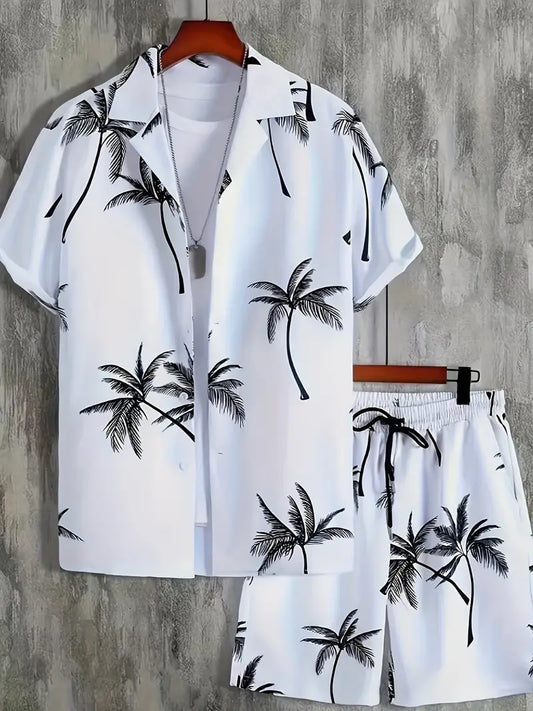 Muški komplet majica i šorc HAWAI WHITE