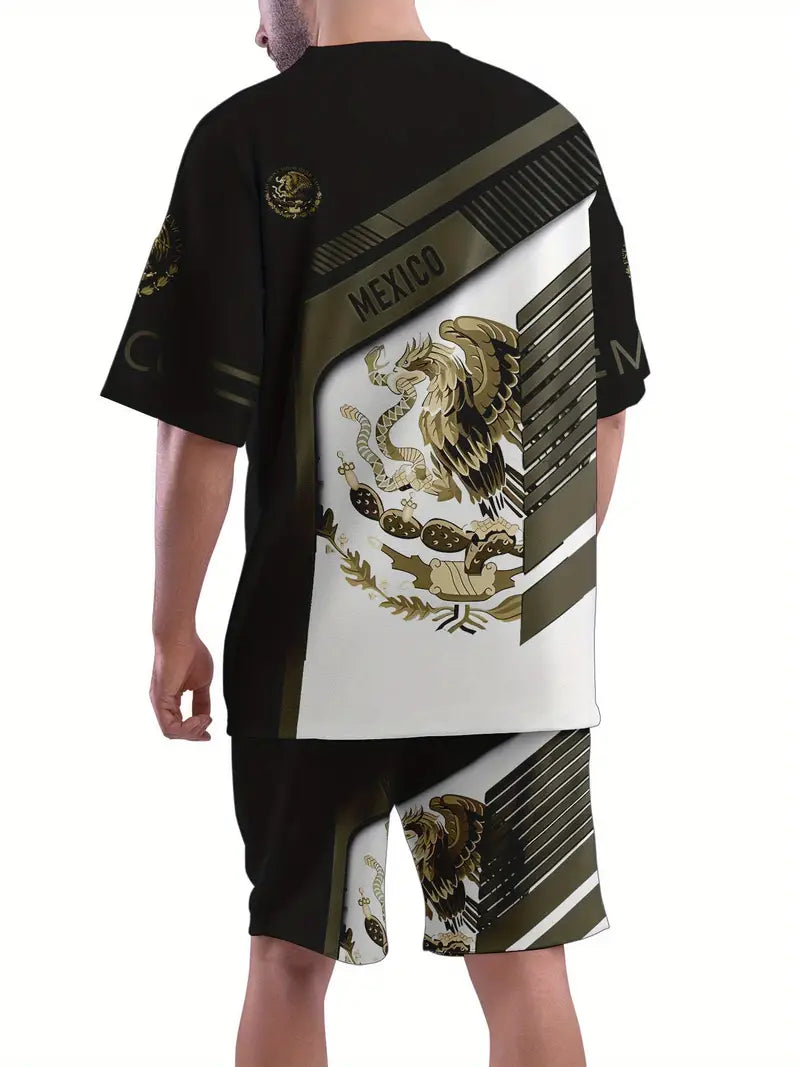Muški komplet majica i šorc MEXICO BLACK