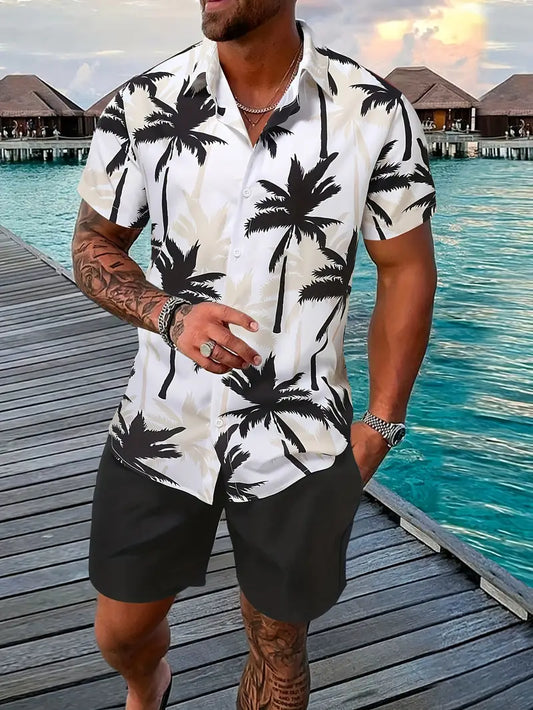 Muški komplet šorc i košulja HAWAI BLACK