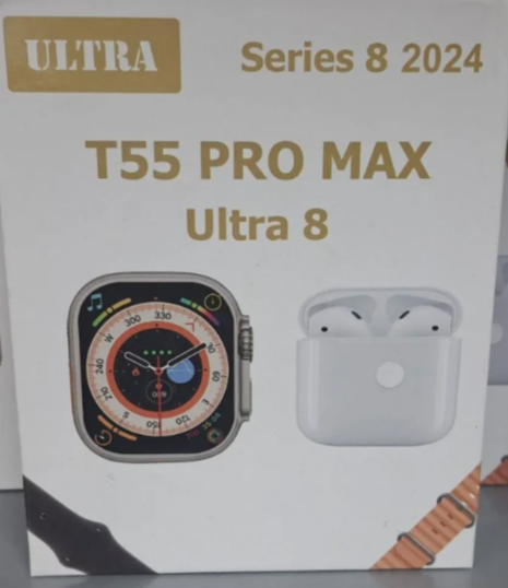 Pametni sat T55 pro max ultra 8 sa slušalicama