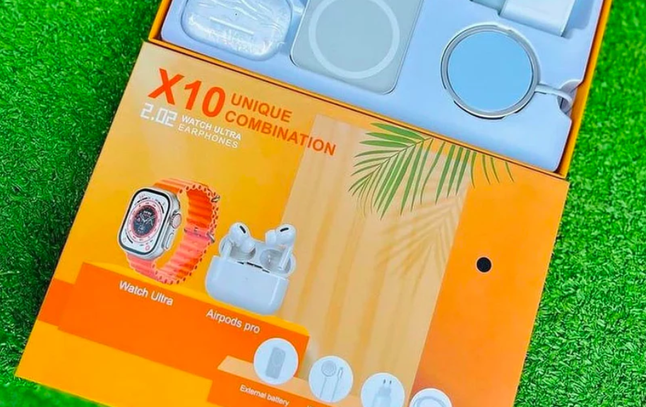 Pametni sat X10 ULTRA, bluetooth slušalice, bluethooth punjač, eksterna baterija, punjač i kabl