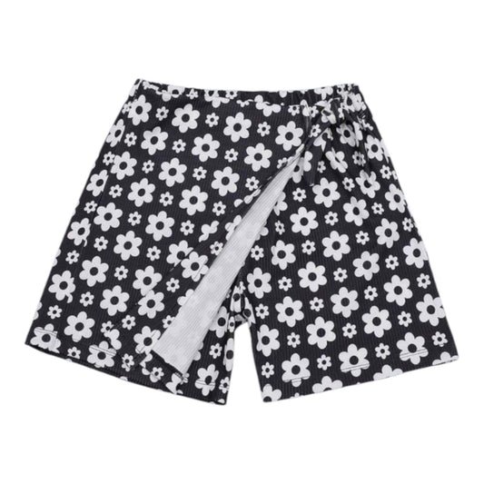 Šorc za devojčice 006 SUMMER FLORAL BLACK