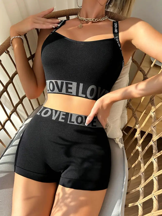 Ženski sportski set LOVE BLACK