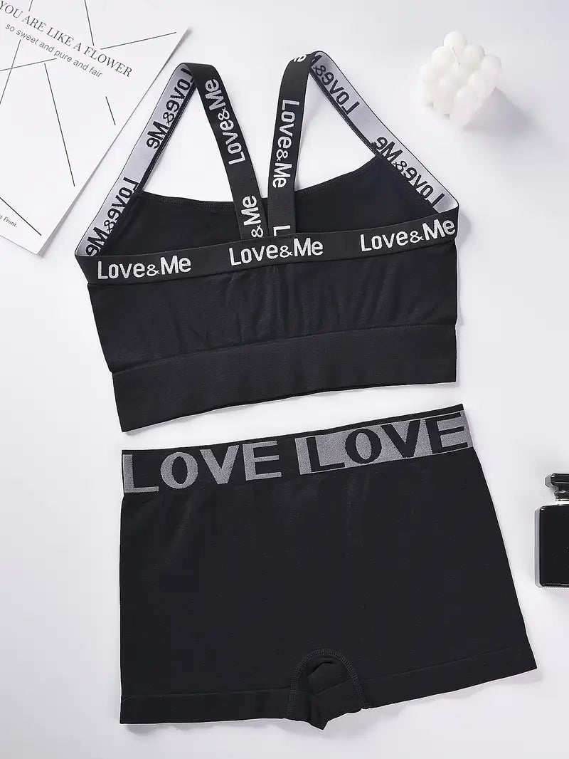 Ženski sportski set LOVE BLACK