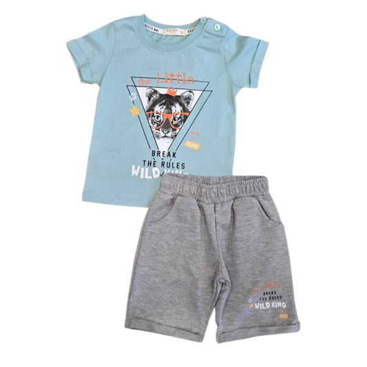 komplet za bebe WILD KIND b-g