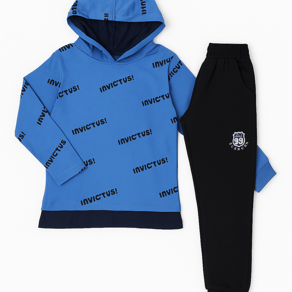 Dukserice sa kapuljačom za dečake invictus  BLUE