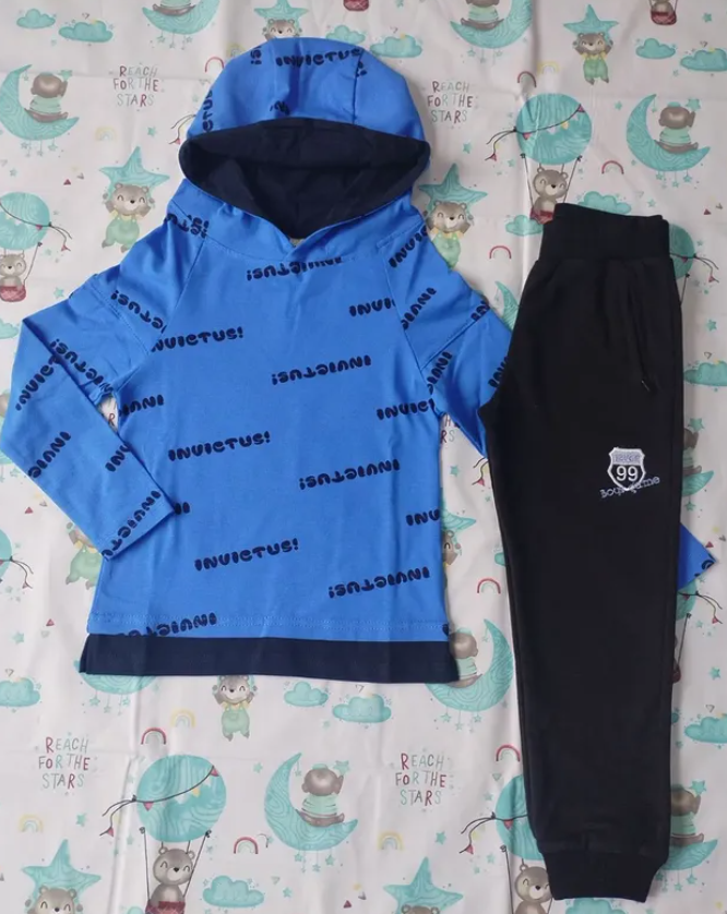 Dukserice sa kapuljačom za dečake invictus  BLUE