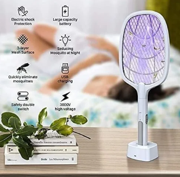 Električni reket protiv komaraca 3u1