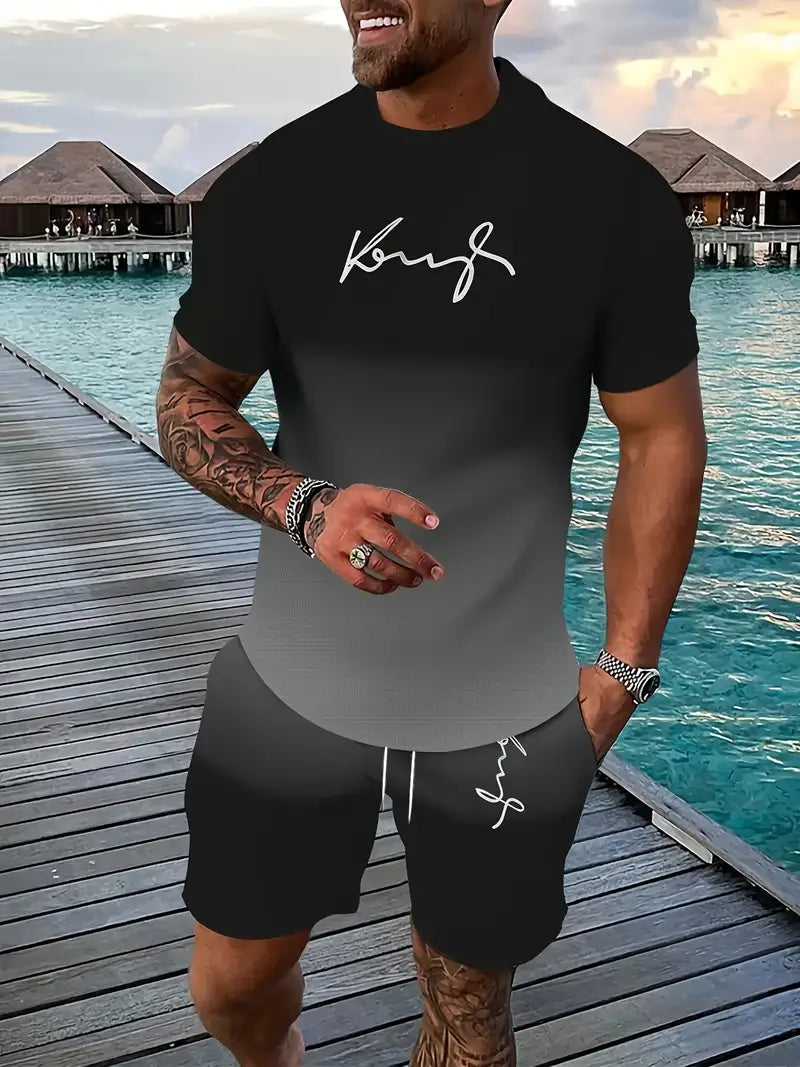 Muški komplet majica i šorc BLACK SHADES