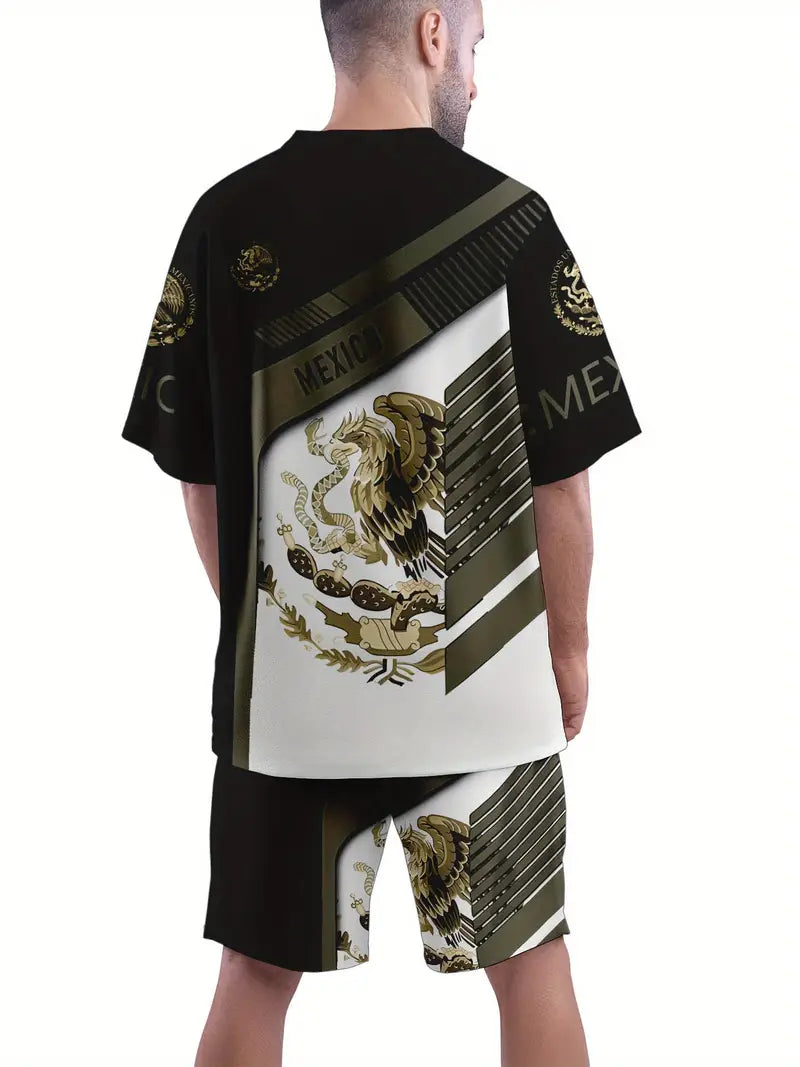 Muški komplet majica i šorc MEXICO BLACK