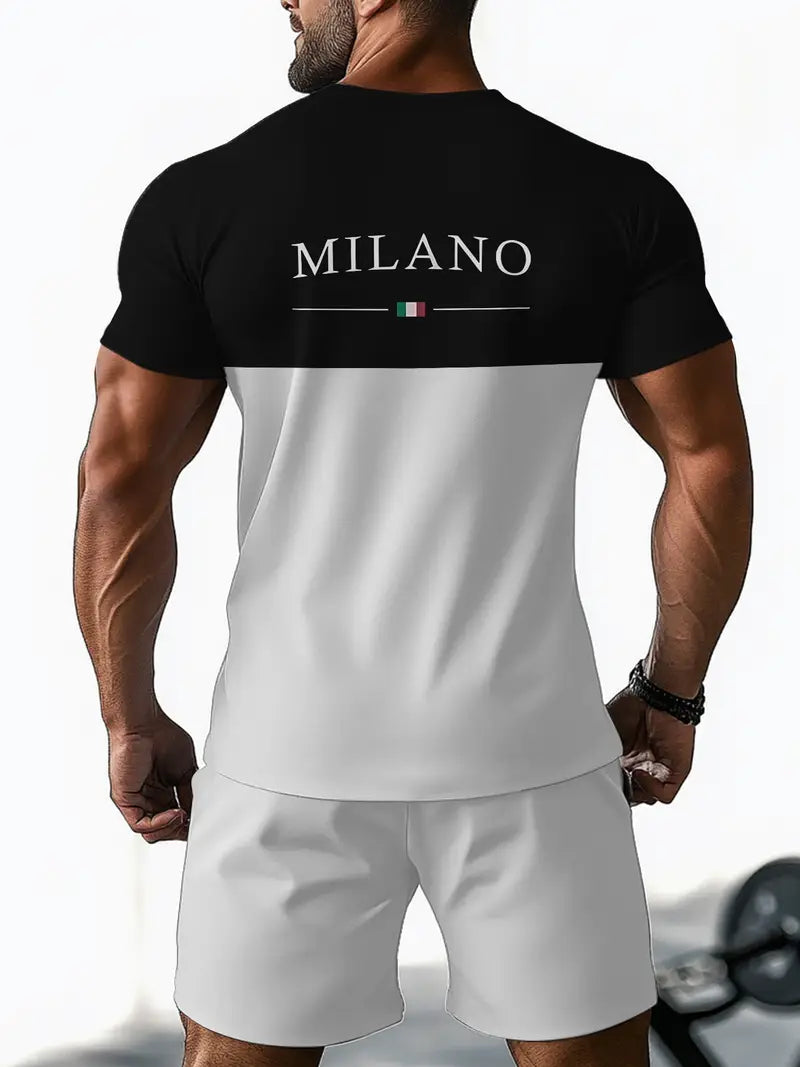 Muški komplet majica i šorc MILANO WHITE